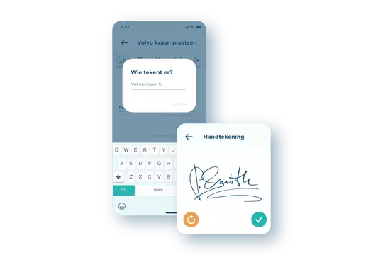 digitaal ondertekenen van werkbon